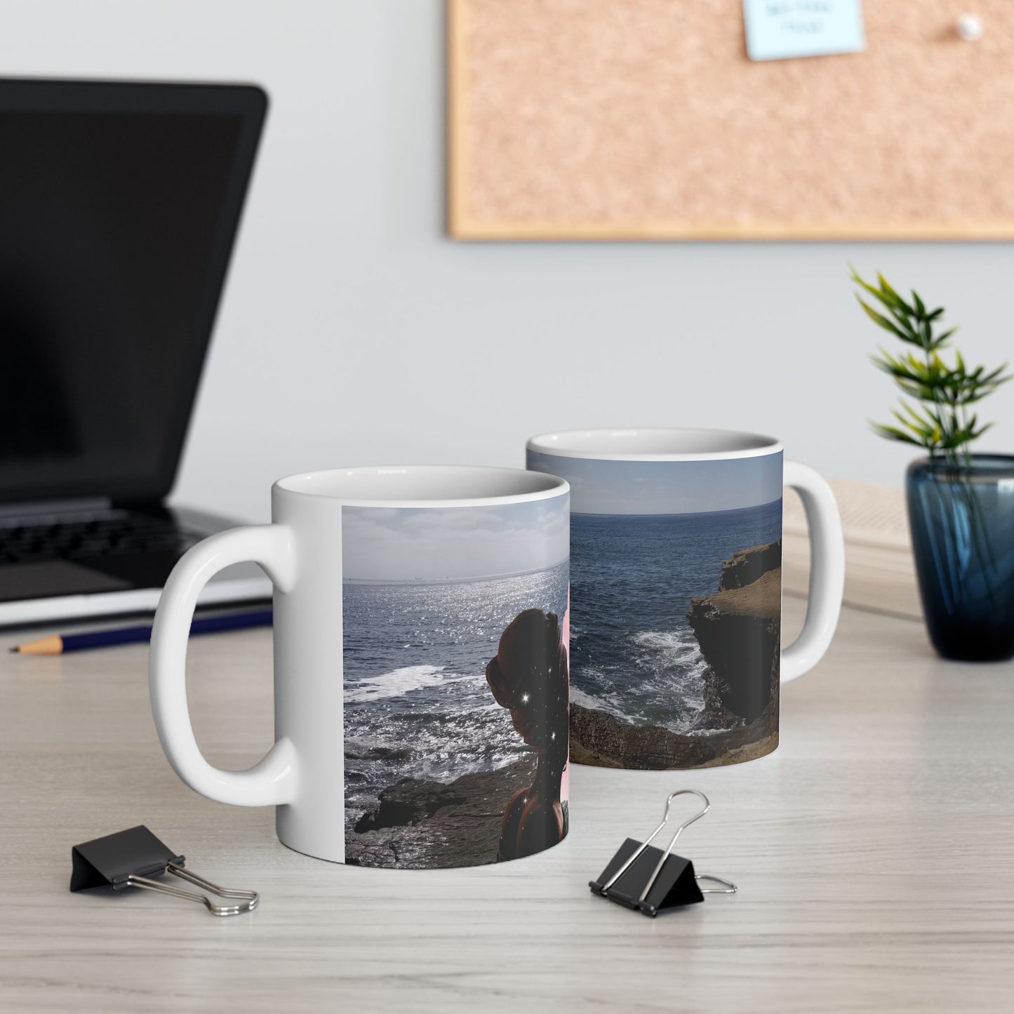 Mug - Empowering Ceramic Mug, Motivational Coffee Cup, Inspirational Gift for Women, Determination Quote Mug, Ocean View Mug