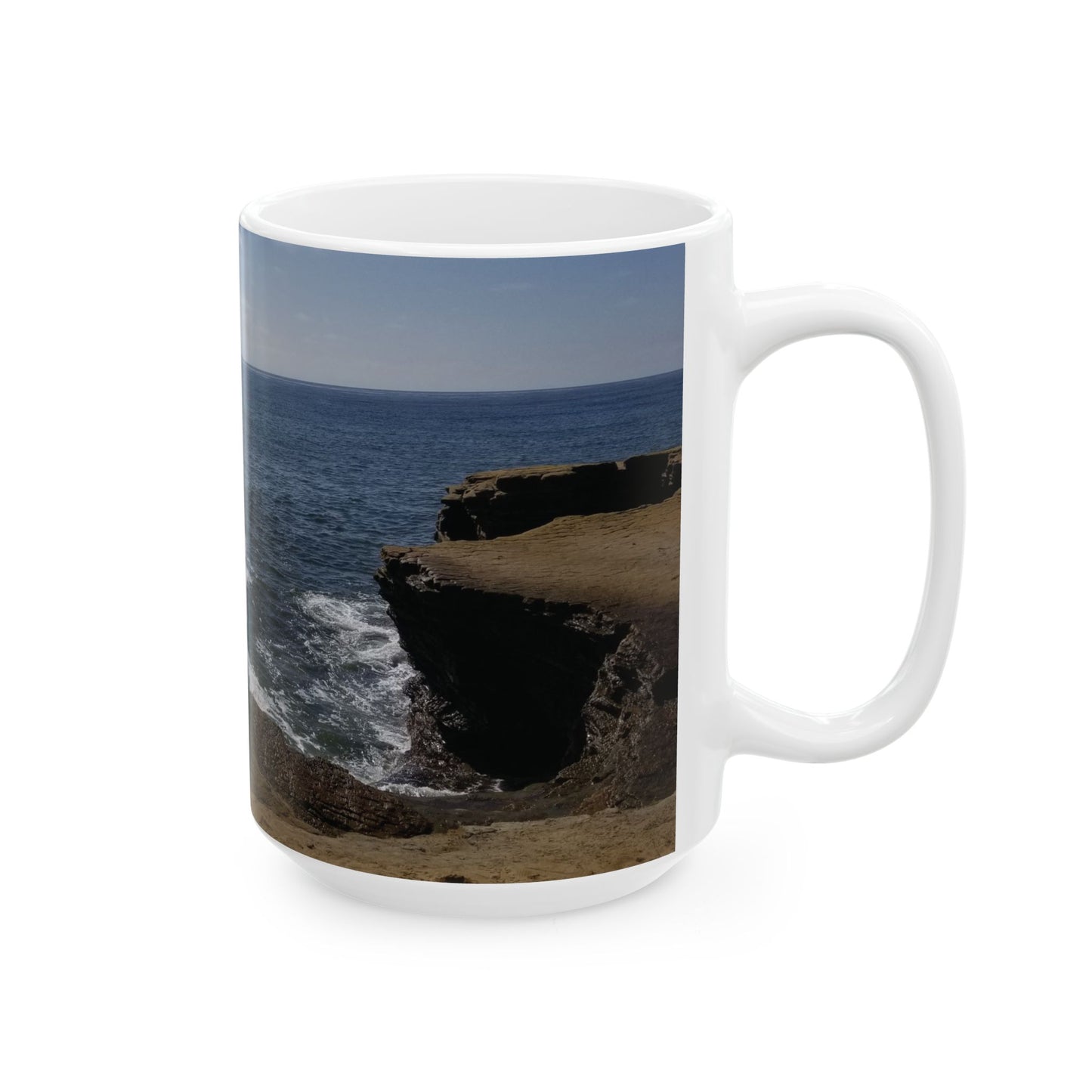 Mug - Empowering Ceramic Mug, Motivational Coffee Cup, Inspirational Gift for Women, Determination Quote Mug, Ocean View Mug