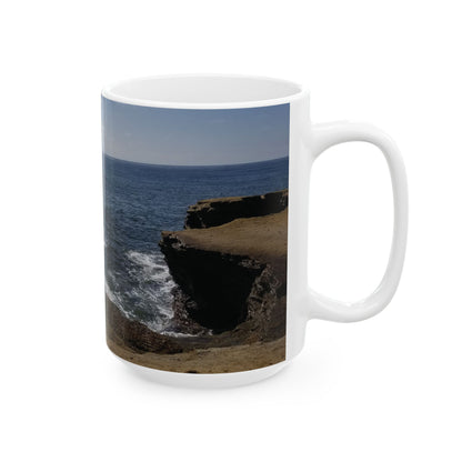 Mug - Empowering Ceramic Mug, Motivational Coffee Cup, Inspirational Gift for Women, Determination Quote Mug, Ocean View Mug