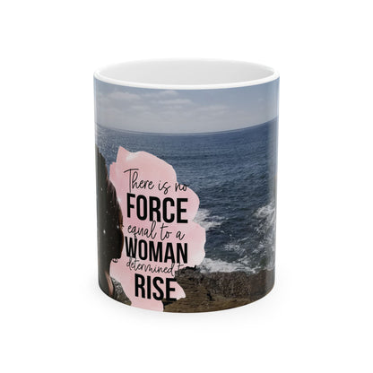 Mug - Empowering Ceramic Mug, Motivational Coffee Cup, Inspirational Gift for Women, Determination Quote Mug, Ocean View Mug